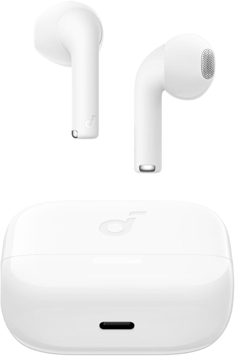soundcore K20i by Anker, Semi-in-Ear Earbuds, Bluetooth Wireless, 36H Playtime, Fast Charge, Clear Sound, ENC 2-Mic Clear Calls, Custom EQ, IPX5, Bluetooth 5.3, App Control, White, 18 Months Warranty