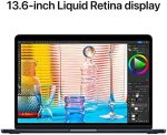⁦Apple MacBook Air laptop with M2 chip: 13.6-inch Liquid Retina display, 16GB RAM, 256GB SSD storage, backlit keyboard, 1080p FaceTime HD camera Midnight; Arabic/English keyboard⁩ - الصورة ⁦4⁩