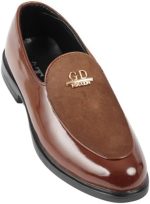 ⁦حذاء رجالى جلد فى شمواة كلاسيك 458 بنى فاتح 41⁩ - الصورة ⁦3⁩