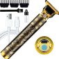 Dojile Professional Cordless Beard Hair Beard Foot Machine Customized with Adjustable Blade Limiter Rechargeable 4 Combs Oil Brush Kit Trim Trimmer Set (Dragon)