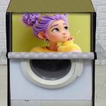 Washing Machine Cover - Dustproof & Waterproof Protective Case for Automatic Washing Machines, Decorative Cartoon Design, Anti-Scratch & Easy to Clean | Stylish Cartoon Automatic Washing Machine Cover