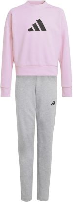 ⁦adidas jg fi logo ts pink,true pink,black gym & training tracksuit for junior girls size⁩ - الصورة ⁦3⁩
