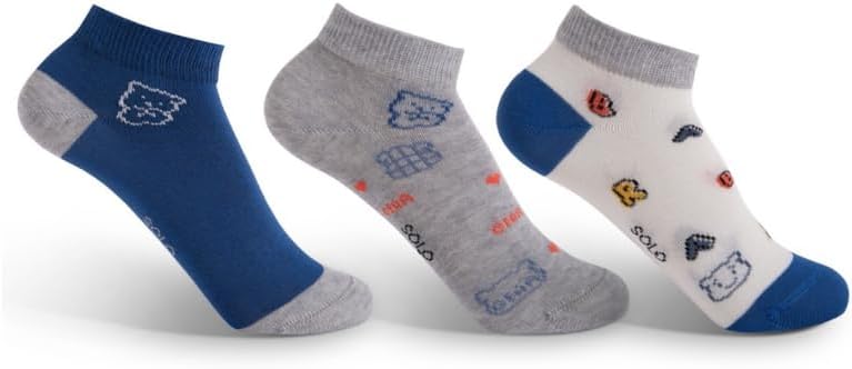 41QqbJ7OgL._AC_SL1076_.jpg Solo Boy Sneaker Fashion Socks Pack Of 3