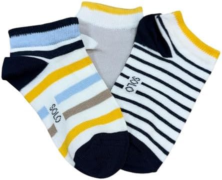 Solo Kids Boy Sneaker Designed Pack Of 3 Socks