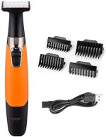 Malay Men's Electric Razor Trimmer@@ Waterproof Beard Groomer@@ Cordless USB Rechargeable Body Groomer and Hair Remover for Eyebrow@@ Facial & Body Hair Trimmer for Men and Women KM 1910
