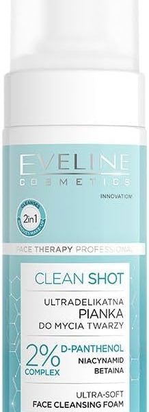 Eveline Cosmetics Face Therapy Professional Ultra Gentle Cleansing Mousse with Panthenol, Niacinamide, Betaine & Glycerin for All Skin Types