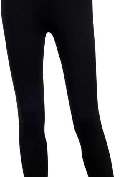 Girls' Cotton Leggings, Elastic Waistband, Stretch Fit