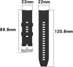 ⁦Generic Watch Strap Band for Huawei Watch 3/3 Pro/GT2 Pro/GT2e/GT2/GT 46mm/Galaxy Watch 3 45mm/Galaxy Watch 46mm/Gear S3/Ticwatch Pro 3, 22mm Silicone Sports Gym Watch Strap, Silicone⁩ - الصورة ⁦4⁩