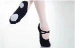 ⁦Ballet Ballerina Canvas Flat Leather Sole Dance for Toddlers Kids Yoga Ballet Dancers for Girls (Multicolour)⁩ - الصورة ⁦2⁩