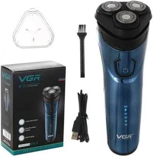V-322 Electric Shaver - 3 Rotating Heads for Close Shaving