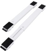 NW 1776 Two Movable/Adjustable Washing Machine Bases, Washing Machine Stand With Brake, Refrigerator Base Mobile Cart,Suitable for Refrigerator Base, Dryer Base, Washing Machine Base, White