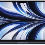 Apple MacBook Air laptop with M2 chip: 13.6-inch Liquid Retina display, 16GB RAM, 256GB SSD storage, backlit keyboard, 1080p FaceTime HD camera Midnight; Arabic/English keyboard