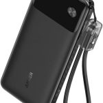 Anker Power Bank 10000mAh 22.5W Portable Charger with USB C Lanyard Cable with 2 Port, 1 USB-C, 1 USB-A Fast Charging for iPhones, iPads, Samsung Smartphones and Other Android Devices - Black