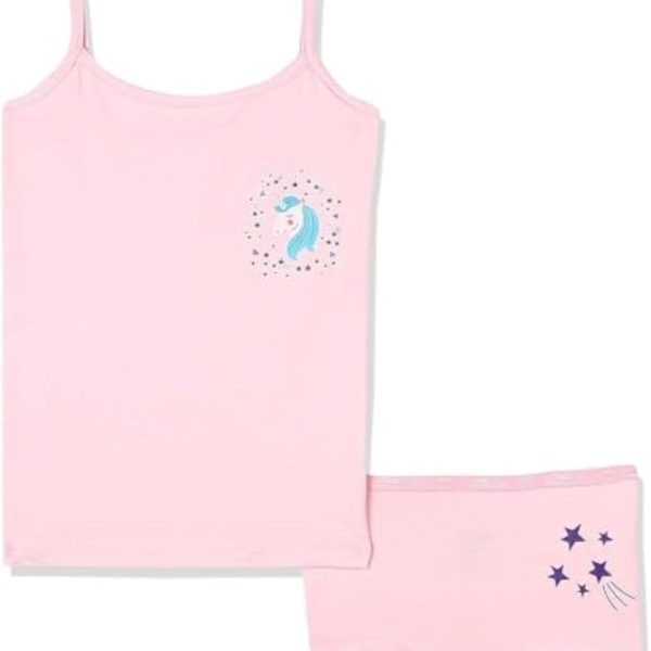 Dice girls Spaghetti-Strap Top Boyshorts Unicorn-Print Underwear Set (pack of 2)