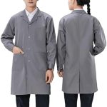 Gabardine Practical Coat for Technical Schools Workshops Factories & Laboratories – Strong Material (Grey)