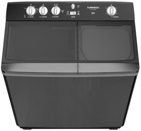 TORNADO Washing Machine Half Auto 12 Kg Black TVH-HM12TS(BK)