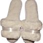 Slipper Pink Fur For Women Satin Ribbon