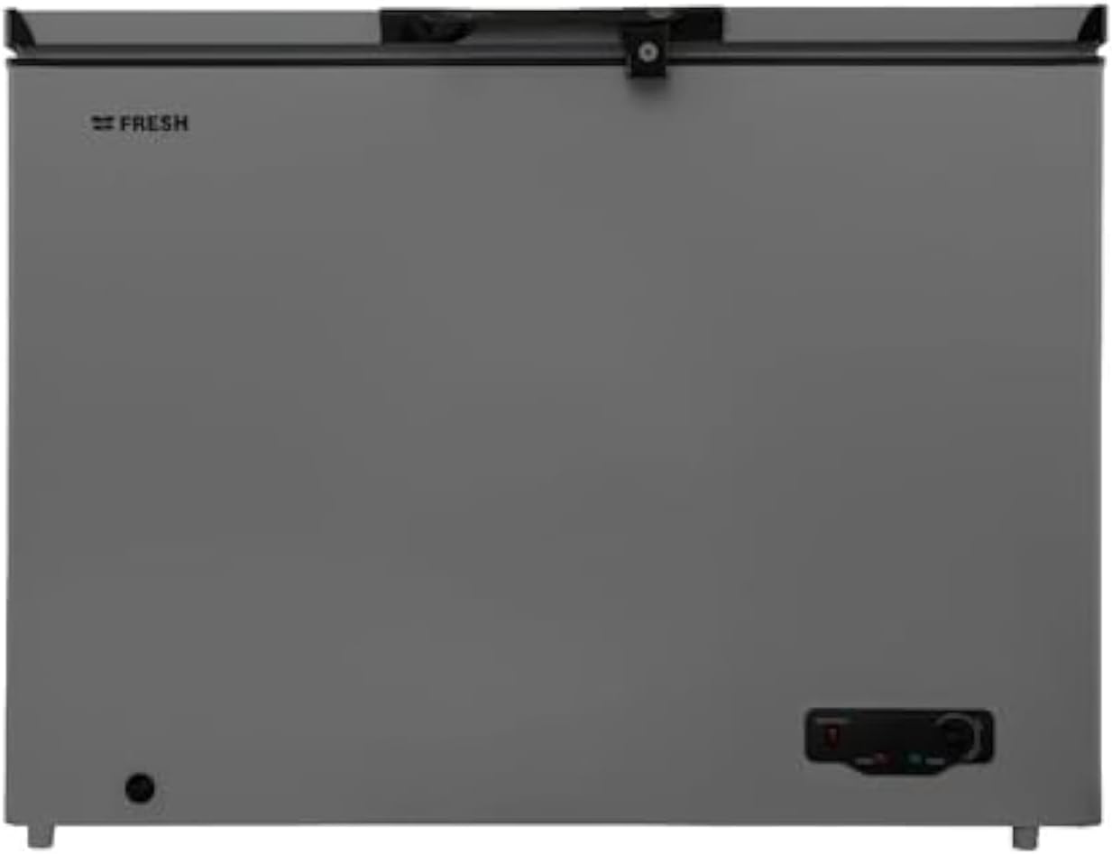 Fresh 270 Digital Chest Freezer, 200 Liter Capacity, Extra Grey