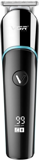 ⁦ماكنية حلاقة احترافية للرجال بتصميم لاسلكي قابلة لإعادة الشحن مع مشط توجيه وكابل شحن USB، مناسبة لأفراد العائلة والحيوانات الأليفة لتشذيب اللحية والشعر، VGR V-291، أزرق⁩ - الصورة ⁦2⁩