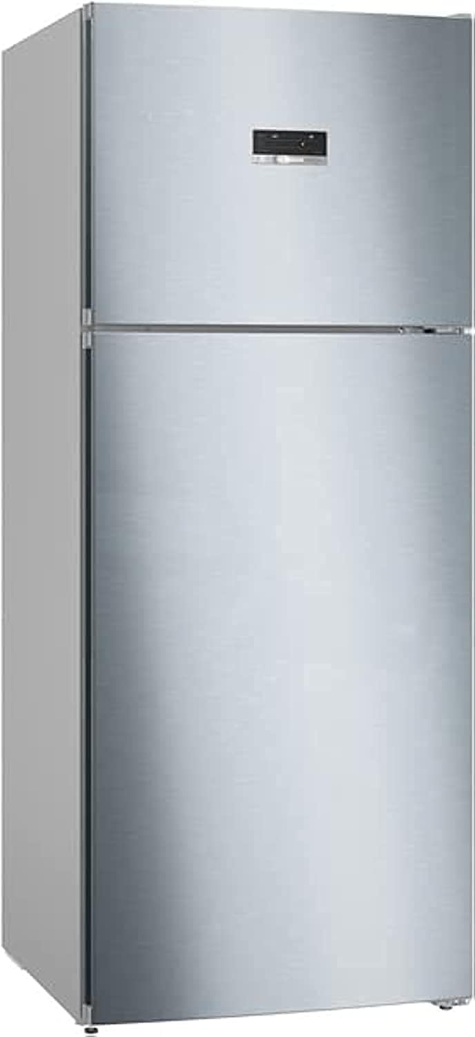Bosch Series 4, free-standing fridge-freezer with freezer at top, 186 x 75 cm, Inox-easyclean KDN76XI3E8
