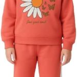 Girls Winter Pajama Set - Milton Comfy Cold Winter - 2 Piece Set (Milton Hooded Neck Long Sleeves Slip On Sweatshirt & Elastic Waist Pants)