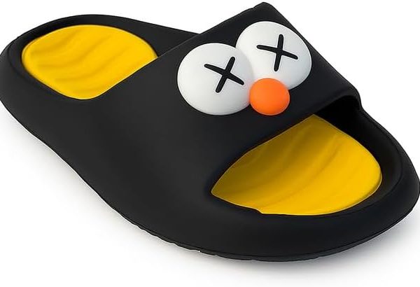 شبشب بتصميم دب للأطفال من الجنسين من كافو - شبشب استحمام بتصميم كرتوني لطيف مفتوح عند الأصابع