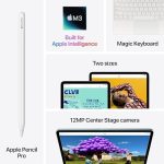 ⁦Apple iPad Air 11-inch with M3 chip Built for Apple Intelligence, Liquid Retina Display, 128GB, 12MP Front/Back Camera, Wi-Fi 6E, Touch ID, All-Day Battery Life — Space Gray⁩ - الصورة ⁦5⁩
