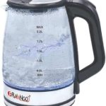 FLAMNGO Electric Kettle, 2.2L Capacity, Glass Body (Black)