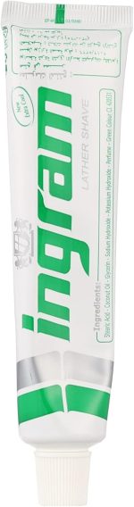 Ingram cool lather shave cream tube 60 gm men smoothing shaving skin uk shipping