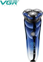 ⁦VGR V-305 Premium Cordless Rechargeable IPX7 Fully Waterproof 3 Head Electric Shaver Wet & Dry Rotary Shavers for Men with Pop-up Trimmer Super-Fast Charge 100 minutes Runtime with LED Digital Display⁩ - الصورة ⁦6⁩