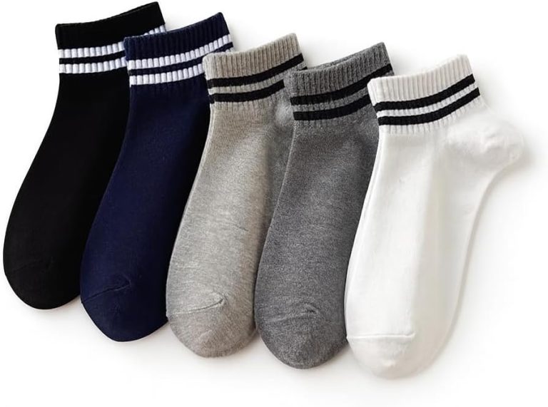 Trendora Cotton Blend Ankle Socks, Mixed Colors, Regular Size, 5 Pairs With 1 Gift, Casual Wear, Machine Washable