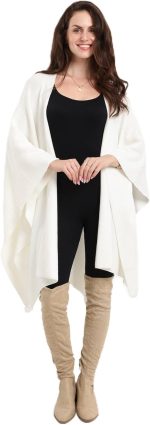 CLUE Women Plain Relaxed Poncho