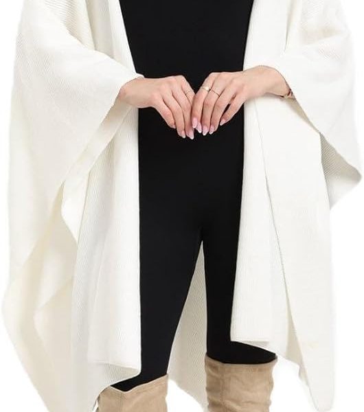 CLUE Women Plain Relaxed Poncho