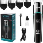 Vgr Professional Hair Shaver & Clipper, Hair Trimmer - Corded & Cordless Use, Precision T-Blade, Led Battery Indicator, Usb Charging, 4 Comb Attachments, 120 Min Working Time, V-291