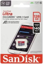 ⁦SanDisk Ultra UHS I 128GB MicroSD Card 140MB/s R, for Smartphones, 10 Y Warranty⁩ - الصورة ⁦5⁩