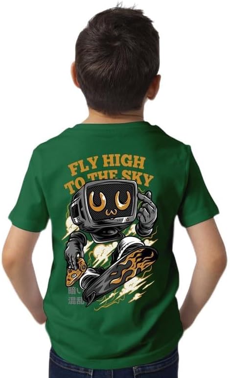 TRIPPLE Kids 100% Cotton Printed T-Shirt 30703 green - size 7/8 Years For Boys and Girls