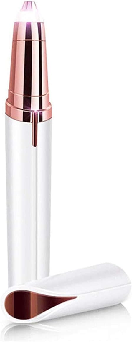Painless Antson Portable Eyebrow, Face, Lips, Nose Hair Removal Electric Trimmer with Light, Hair Removal Machine For Women (pink) (Upgraded), standard (pq-002)