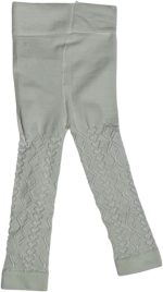 ⁦Girls Comfortable Legging - Soft Cotton Material - Fashion Design - School & Play (Off White, 2)⁩ - الصورة ⁦2⁩