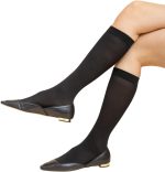 ⁦Charmaine Knee-High Opaque and Plain Polyester Socks for Women⁩ - الصورة ⁦4⁩