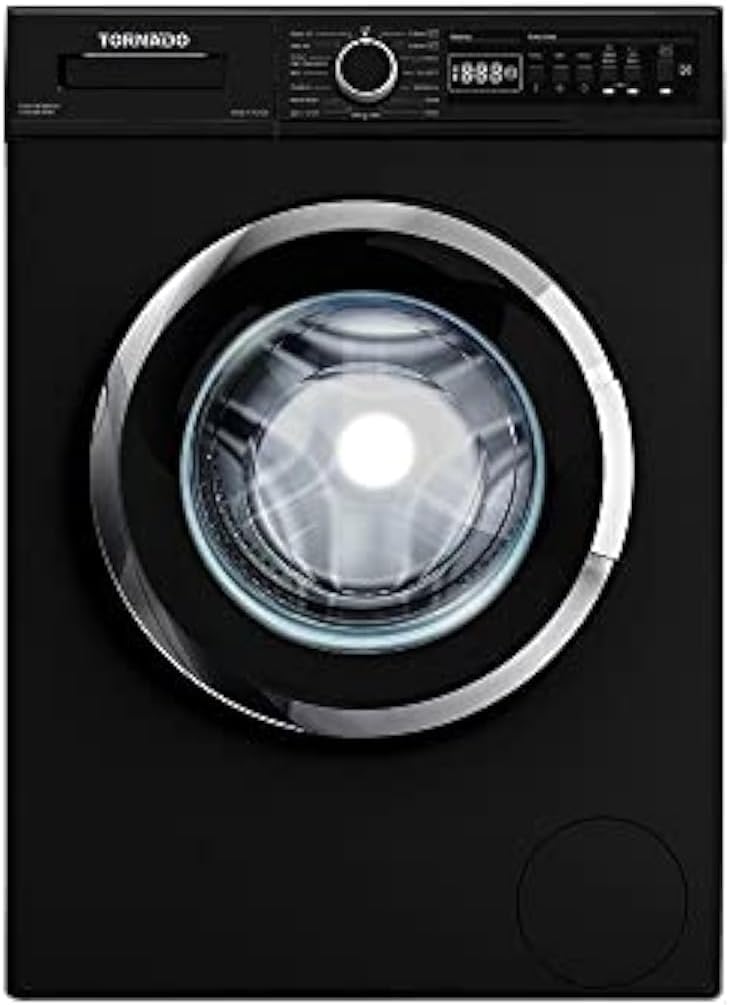 غسالة تورنيدو فول اوتوماتيك 7 كيلو لون اسود، TWV-FN78BKOA، كيلوجرام تعبئة أمامية