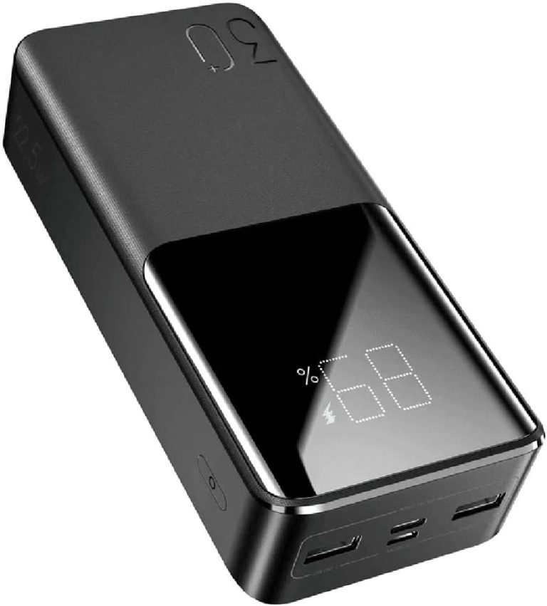 Joyroom JR-QP193 30000mAh 22.5W fast charging powerbank with LCD display - Black