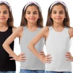 مجموعة من (3) توب كات قطن للبنات