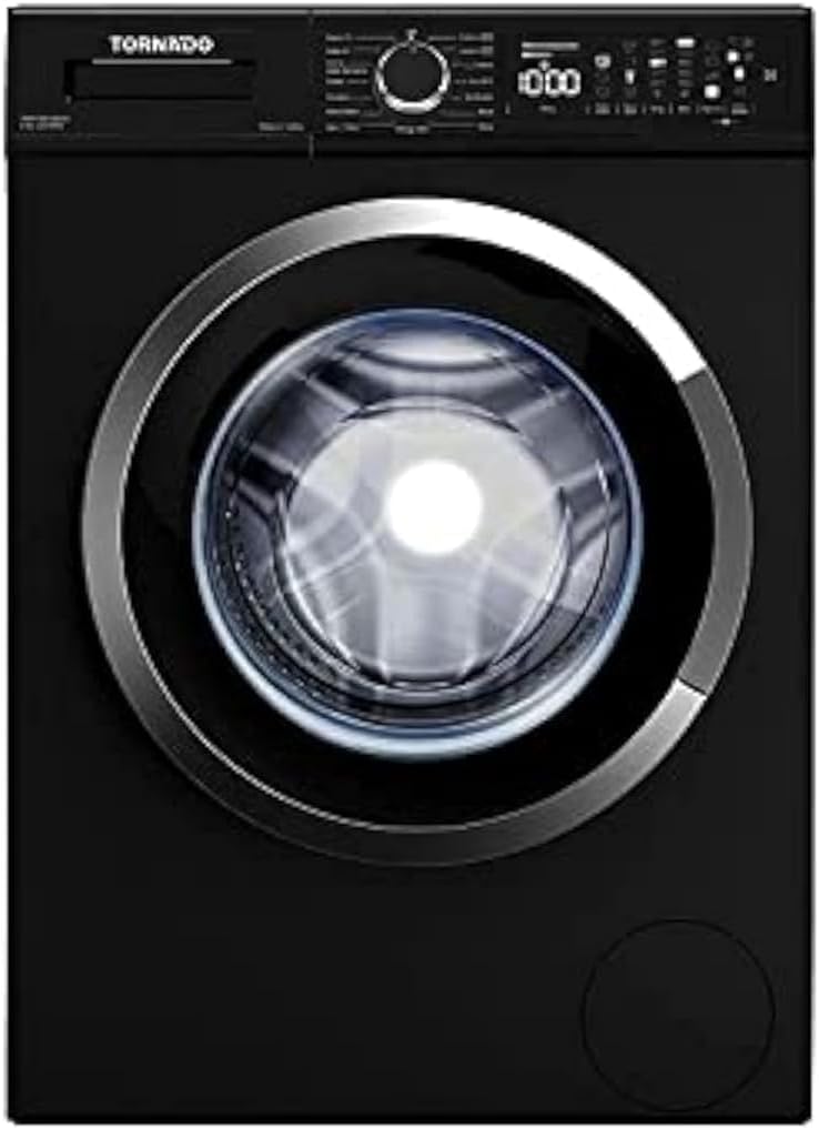 غسالة اتوماتيك بالكامل موديل TWV-FN812BKOA، 8 كجم، لون اسود من تورنيدو