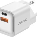 LENOK USB C Wall Charger Block,20W Dual Port Fast Charger, QC+PD 3.0 Plug Adapter Compatible with iPhone 15 14 13 12 11 Pro Max XR XS X 8, iPad, Samsung Galaxy and Android Phone (white)