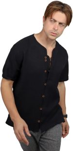 ⁦Men's Linen Shirt⁩ - الصورة ⁦2⁩