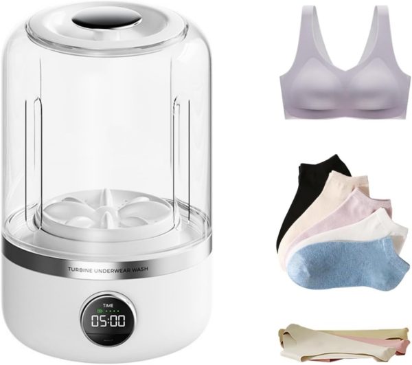 Kameety Underwear Washer Machine Portable, Mini Laundry Machine, Compact Cordless Electric Automatic Device For Underwear Socks Camping Travel Student Dorm