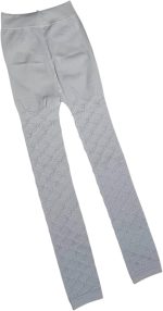 Girls Comfortable Legging - Soft Cotton Material - Fashion Design - School & Play (Off White, 2)