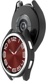 ⁦جراب حماية من تيوجيفي متوافق مع ساعة جالكسي 6 كلاسيك 47 ملم غطاء كامل البولي يوريثين الحراري الناعم لساعة أسود⁩ - الصورة ⁦3⁩