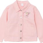 LC WAIKIKI Polo Neck Long Sleeve Printed Baby Girl Jacket