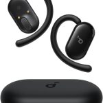 Soundcore V20i by Anker Open-Ear Headphones, Adjustable Ear Hooks, Ultra-Comfort, Snug Fit, Powerful Sound, Clear Calls, LED Lights, 36H Playtime, Bluetooth 5.4 Earbuds, Black - 18 Months Warranty